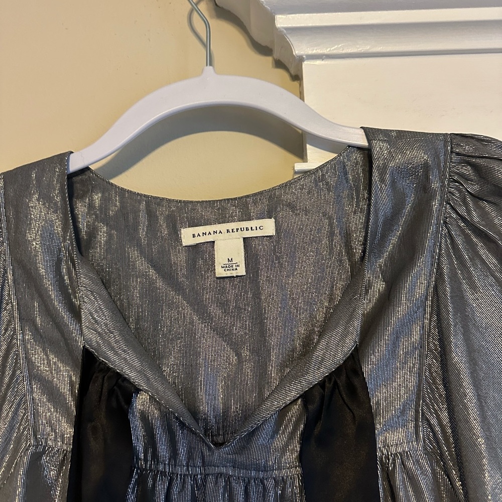 Banana Republic silver blouse